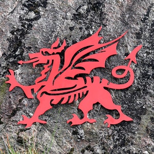 Welsh Dragon Wall Sticker Self-Adhesive Decal Y Ddraig Goch