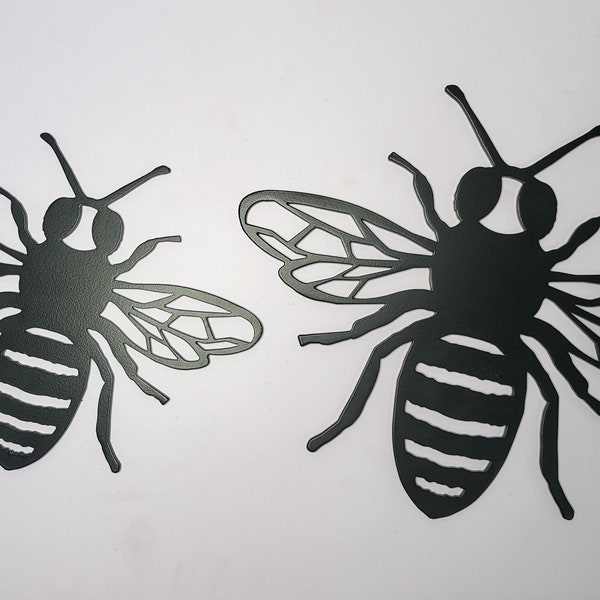 Black finish Bee metal steel garden art, artwork home decoration, gift, present, indoor, garden, outdoor