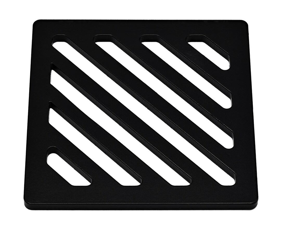 10.2cm Square Drain Cover 10mm Thick Mild Steel Powder Coated Black Etsy