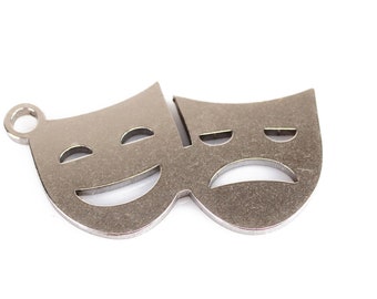 Maske Ohrringe Miniblings Hänger Masken Maskenball Theater Oper Kostüm schwz