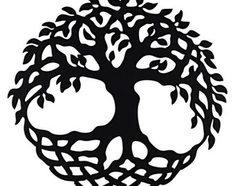 Black Finish Tree Of Life Celtic Style Wall Art, Home Decoration, Gift, Present, Indoor, Garden, many sizes