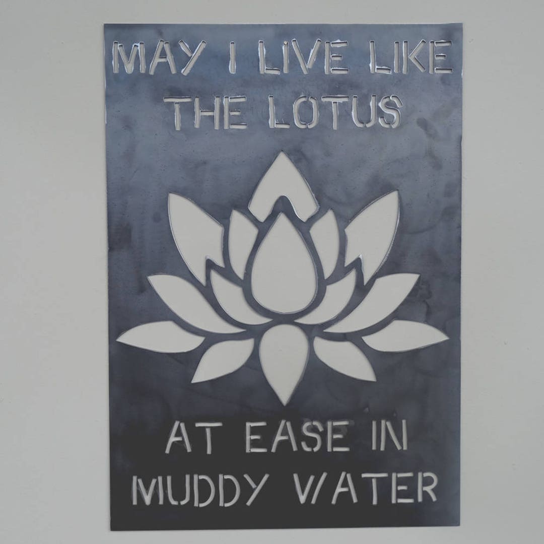 Lotus Flower Inspirational Quote Wall Art - Etsy