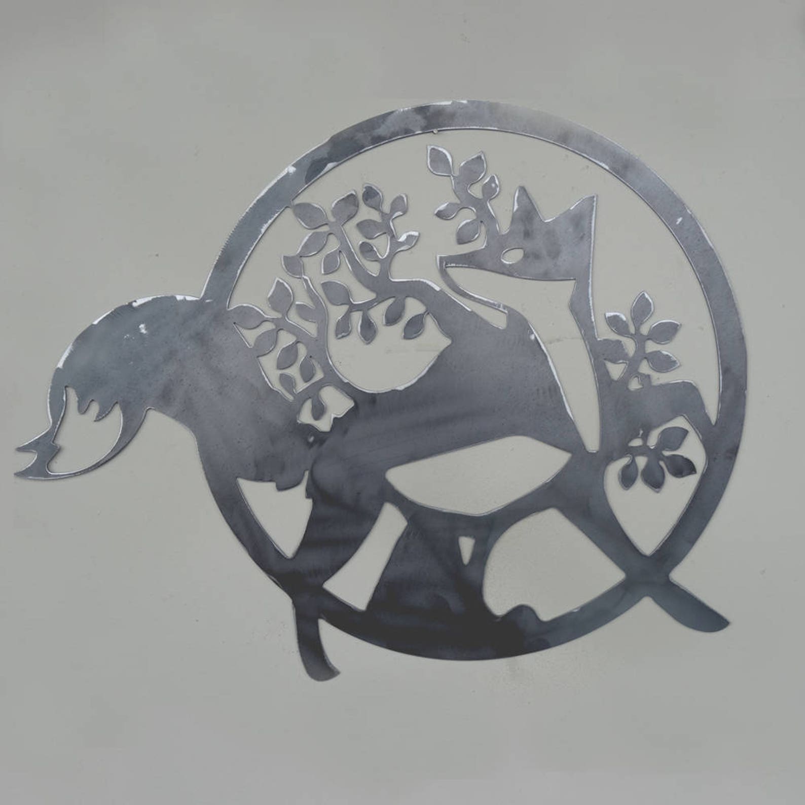 Stunning fox solid steel metal wall art home decoration Etsy