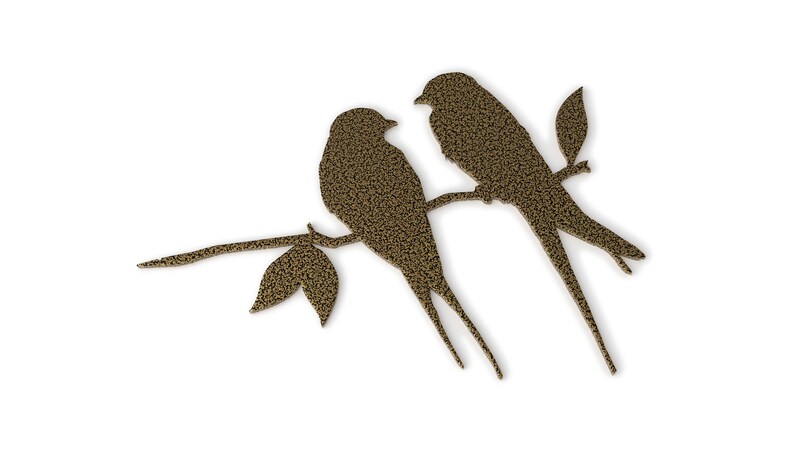 Barn swallows Love birds metal tree art metal bird garden decoration Steel Rusty Silver Copper Gold Black, a lovely gift, present image 9