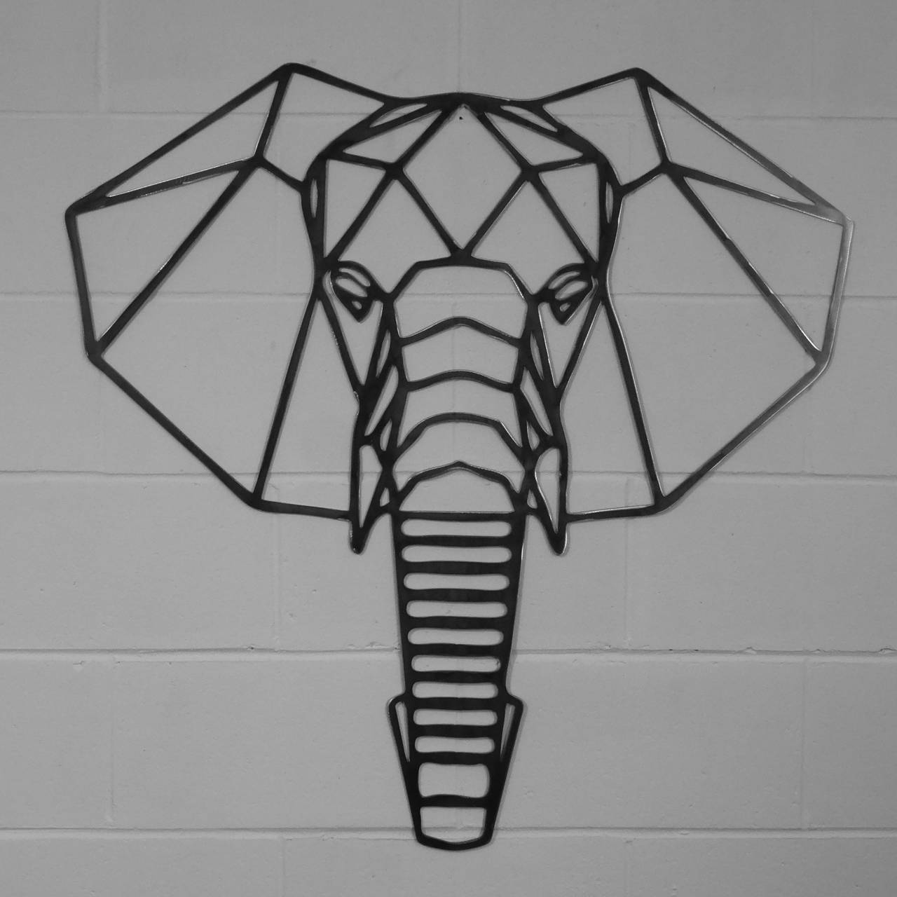 Geometric Elephant Wall Art Etsy UK
