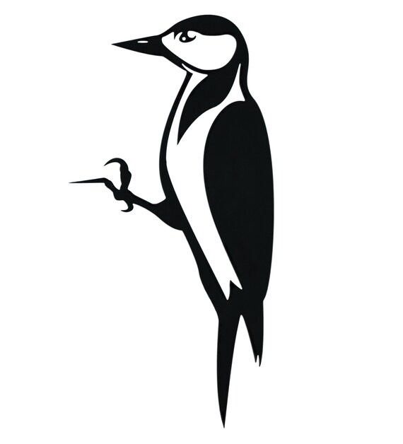 Woodpecker Metal Tree Art Metal Bird Garden Steel Rusty Silver Etsy