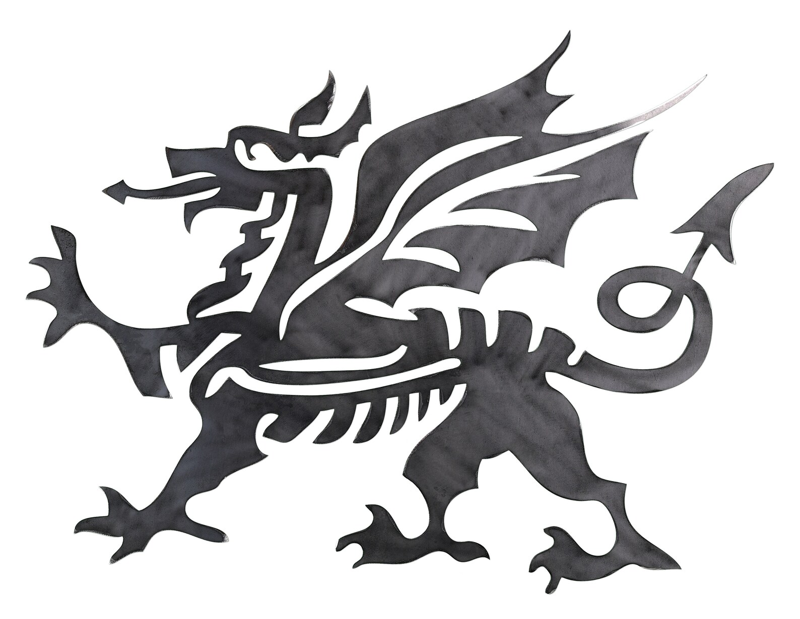 CYMRU Welsh Dragon Wall Art Solid Steel Metal Hand Finished Y Etsy