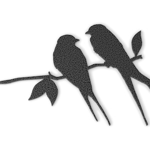 Barn swallows Love birds metal tree art metal bird garden decoration Steel Rusty Silver Copper Gold Black, a lovely gift, present image 8