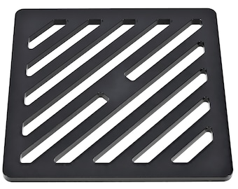 Steel Metal Square or Round Matt Black drain cover gully grid grate powder coated