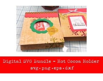 Hot Cocoa Holder | Hot Chocolate Sleeve | Treat Holder | SVG | Digital file