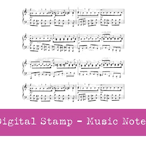 Partitura musical / Notas musicales / Sello digital / PNG
