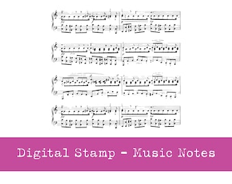Music Sheet | Musical Notes | Digital Stamp | PNG