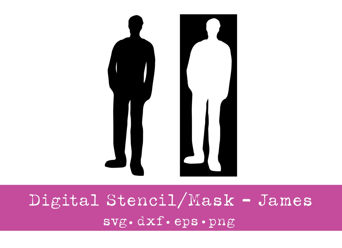 Digital Stencil | Man Mask | SVG | Vector File - Etsy