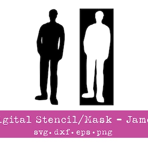 Digitale Schablone | Männermaske | SVG | Vektor-Datei