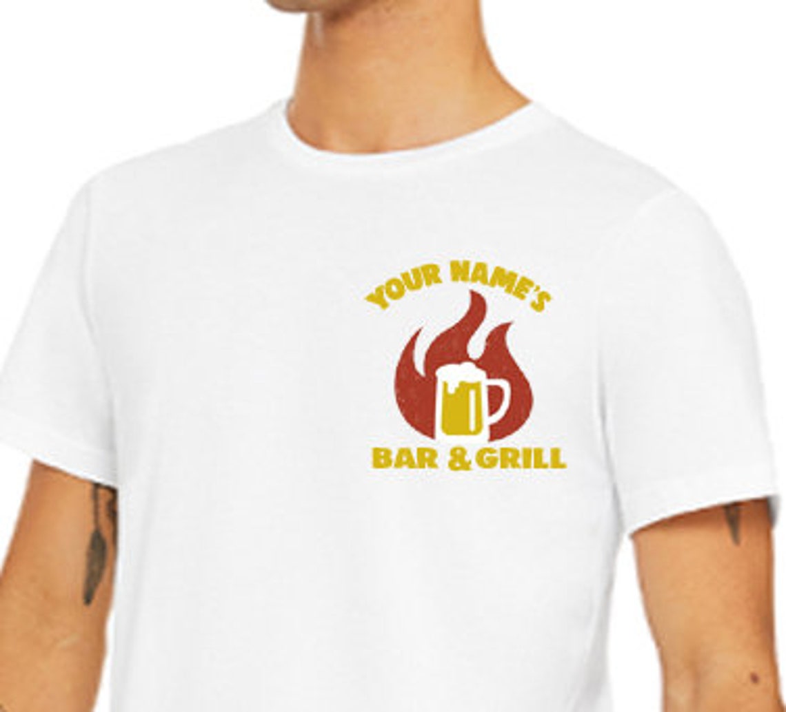 Personalized Bar and Grill Tshirt logo design Etsy