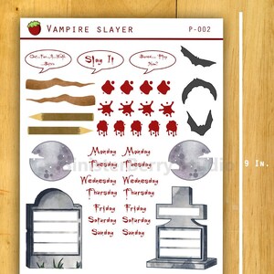 TV Show / Vampire Slayer/ Bullet Journal Stickers/ Planner stickers