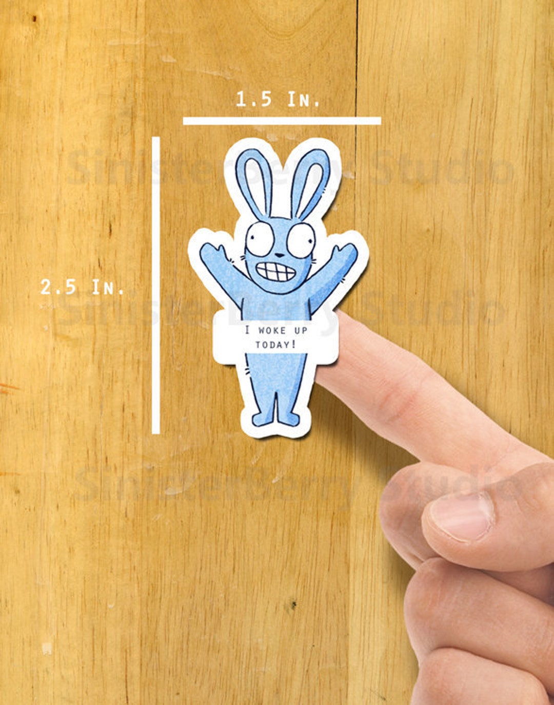 Cute/ Funny Rabbit/ Motivating/ Inspiration Stickers i Woke up Today - Etsy