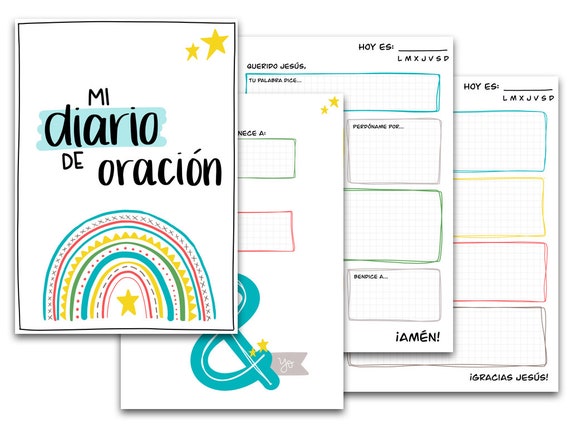 Diario de oración para niños Diario de oración imprimible Diario de oración  infantil PDF digital -  España