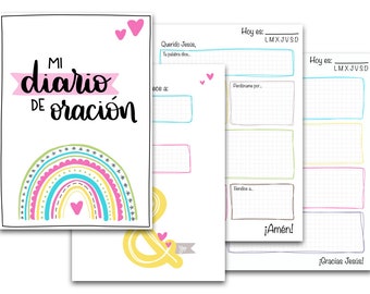 Prayer journal for kids - Printable prayer journal - PDF (digital) - SPANISH