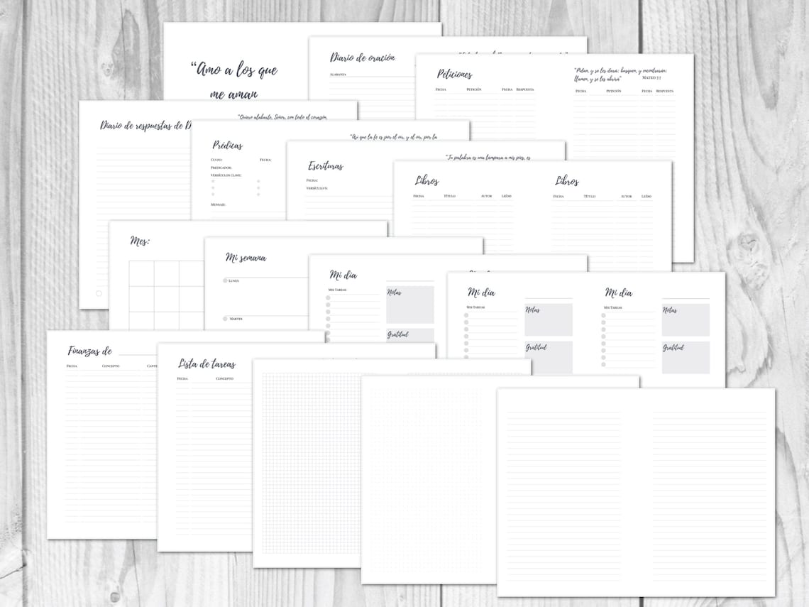 Printable Complete Christian Planner Prayer Journal Bible Study Sermon ...