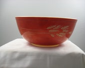 Vintage Pyrex Autumn Harvest 404 Mixing Bowl 4 L 4 QT Nesting Wheat Stalks Wheat Harvest