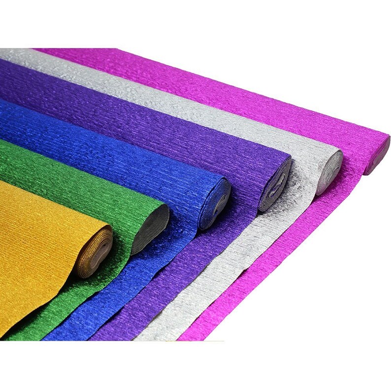 Just Artifacts Premium Metallic Crepe Paper Rolls Choose Etsy