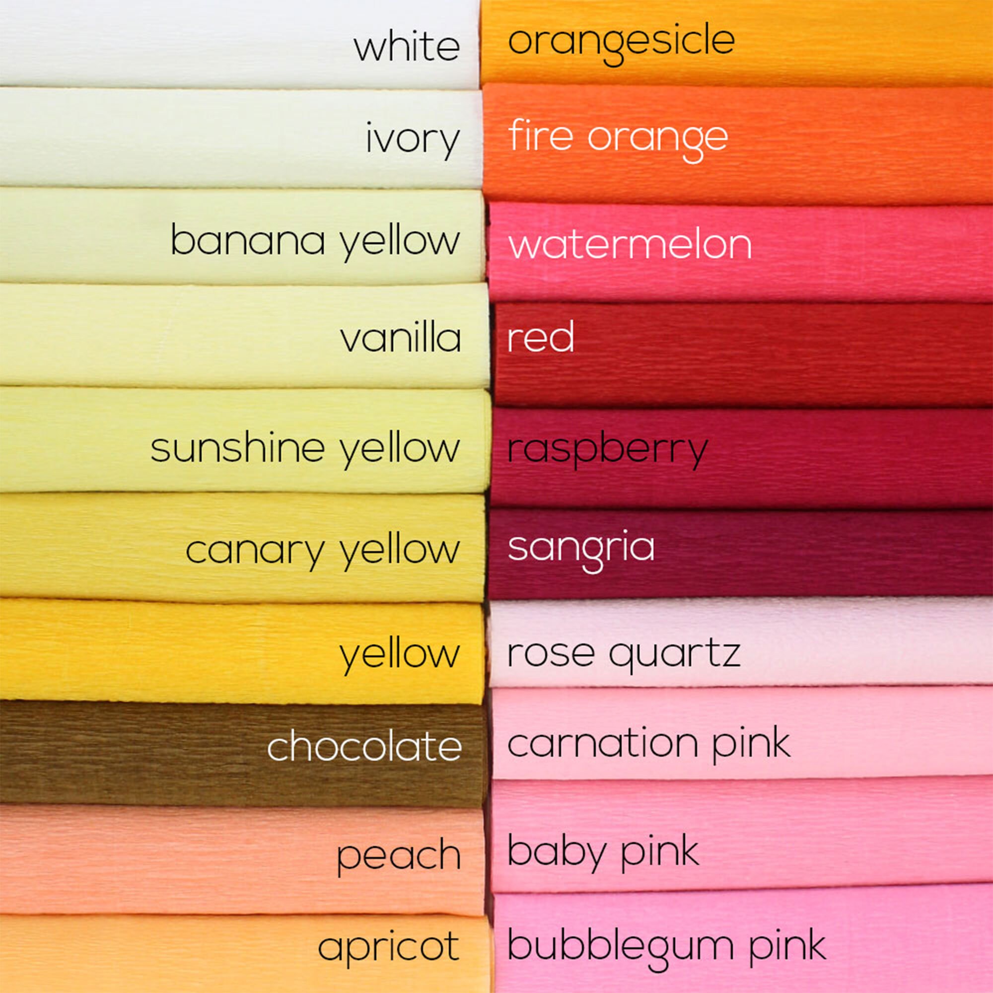 Just Artifacts 90g Premium Crepe Paper Rolls, Choose your Color! - Cr…