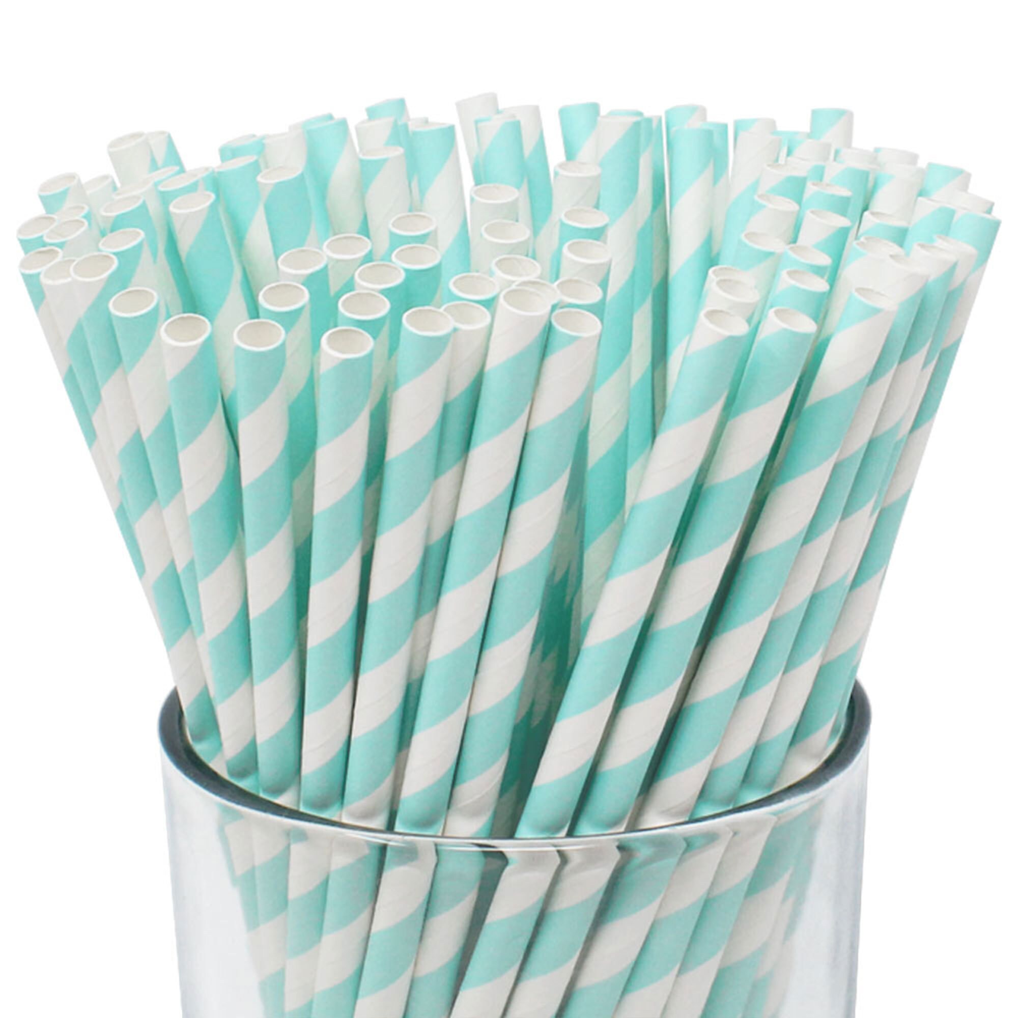 Just Artifacts Decorative Striped Paper Straws Party Paper Etsy