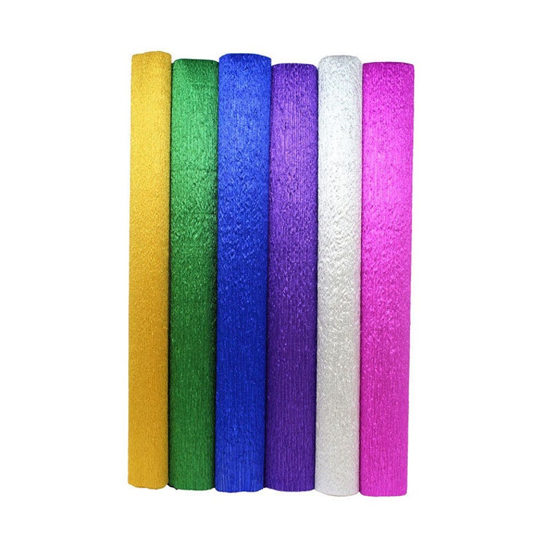 Just Artifacts Premium Metallic Crepe Paper Rolls Choose Etsy