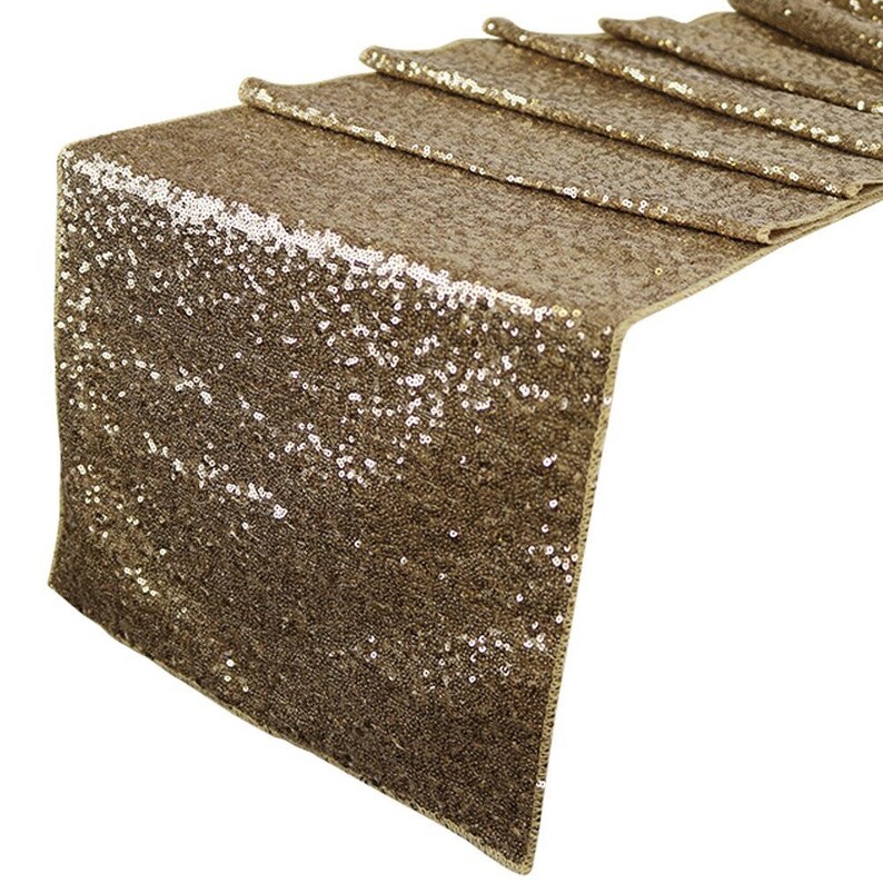 Sequin Table Runner Solid Champagne 12x108Just Etsy