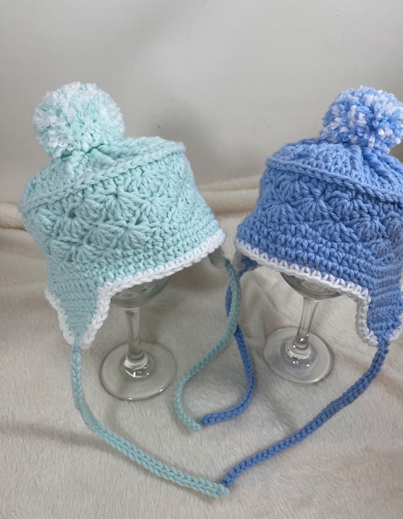 Handmade Crochet Baby Hat with Ear Covers, Winter Accessory