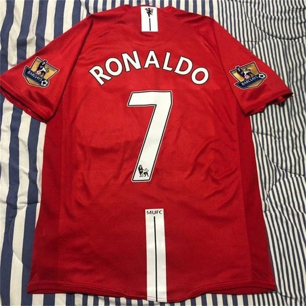 07-08 UEFA Champions League Final Ronaldo Jersey, Manchester United Retro Jersey, Ronaldo Jersey, Manchester United Ronaldo Shirt