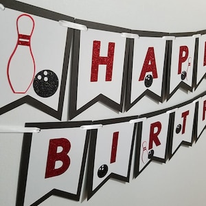 Bowling birthday banner, Bowling party, Bowling ball party decorations, bowling party, bowling pin decor