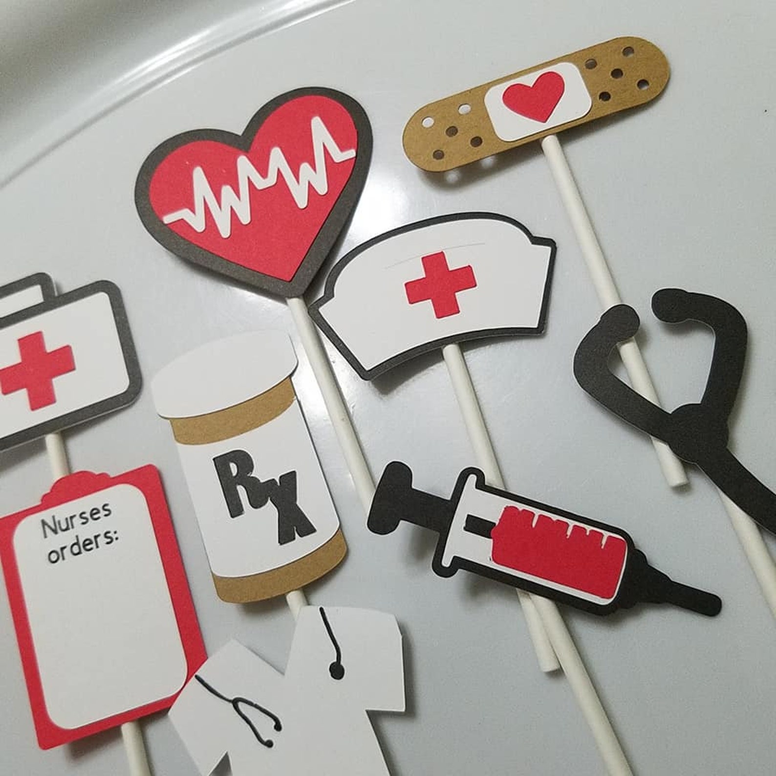 Nurse Cupcake Toppers, Nurse Decorations, Nurse Graduation Decoration ...