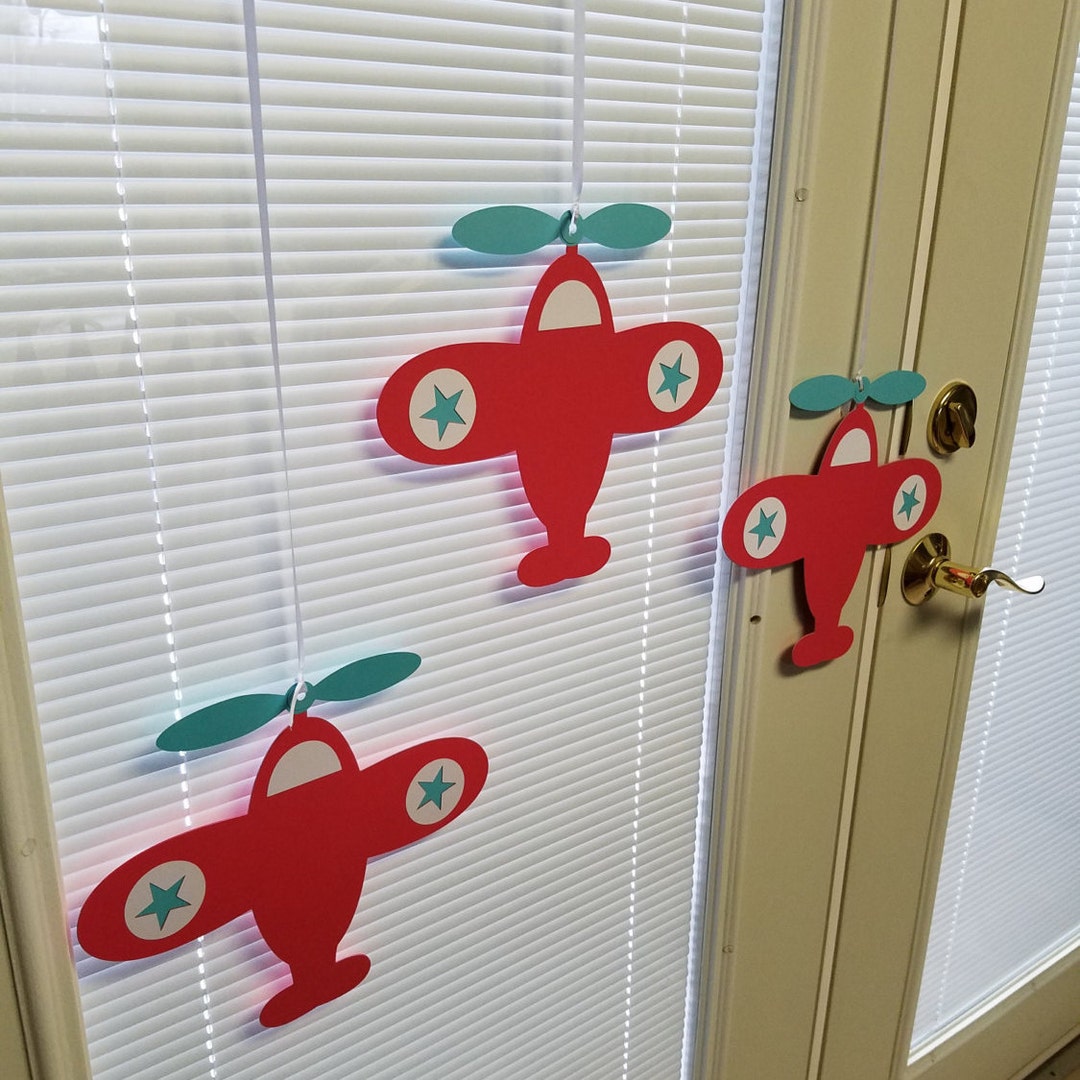 Airplane Ceiling Hangers, Airplane I Am 1 Banner, Airplane Birthday ...