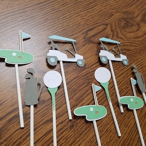 golf cupcake toppers, golf birthday party , golf party decorations, golf table decor, golf,