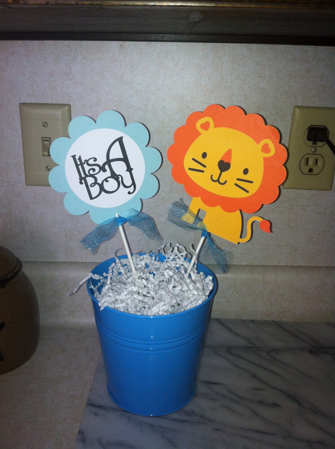 Lion It's a Boy Centerpiece Sticks Safari Centerpiece Etsy