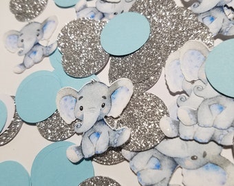 Elephant confetti, Elephant, elephant baby shower, elephant it's a girl, elephant decorations, girl elephant decorations, elephant party