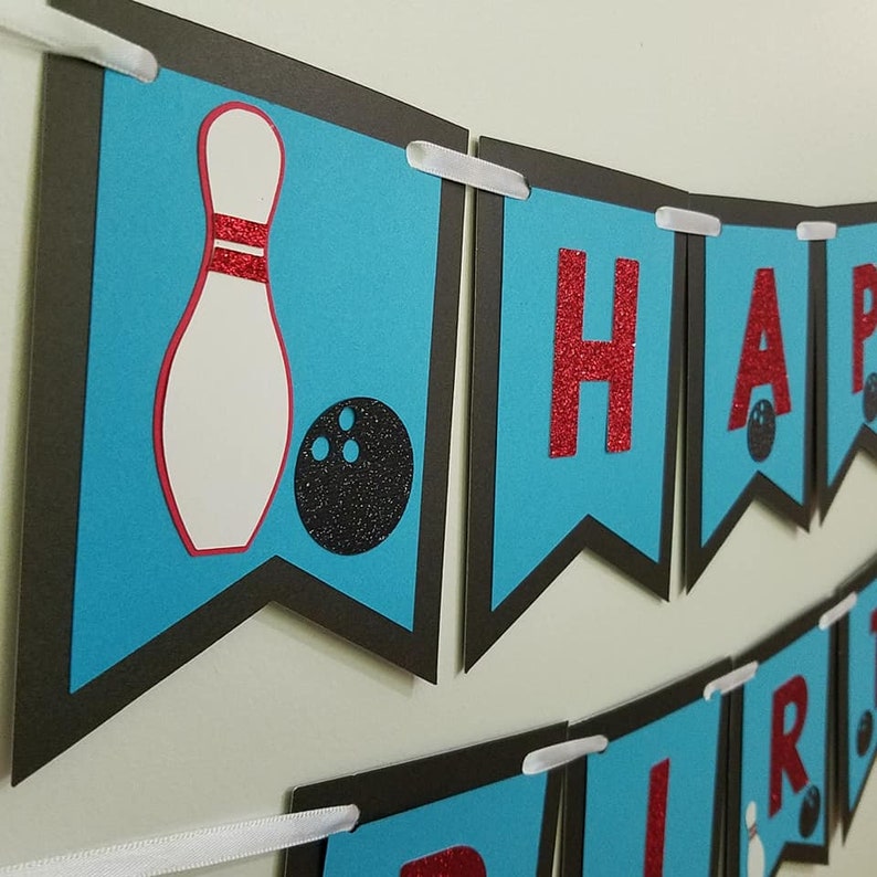 Bowling Birthday Banner Bowling Party Bowling Ball Party Etsy