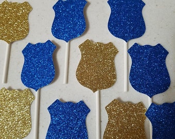 Police cupcake toppers, police decorations, police graduation, police retirement , police party