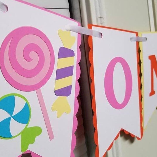 Decoraciones de dulces, pancartas de dulces, recortes de dulces, troqueles de dulces, decoraciones de dulces, fiesta de cumpleaños de dulces