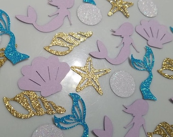 Mermaid confetti, under the sea confetti, mermaid table scatter, mermaid birthday party , mermaid party decorations, under the sea party