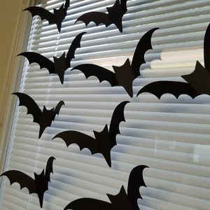 Black bats, Halloween Bats, Bat die cuts, Halloween bat cut outs, Bat wall decorations, Bat decorations, hanging bats, 3d BATS