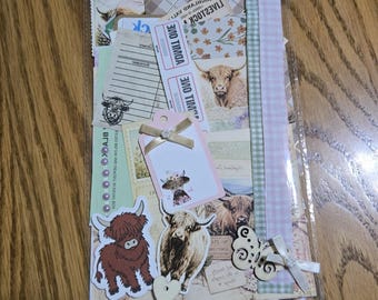 Highland cow country junk journal kit