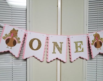 Turkey banner, little turkey banner, thanksgiving 1st birthday, Thanksgiving banner, Turkey birthday banner, 1st birthday banner, turkey