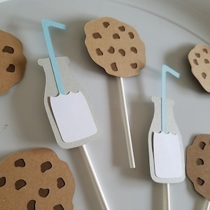 Milk and cookie cupcake toppers, milk and cookie decorations, milk and cookie birthday, milk and cookie garland, milk and cookie party