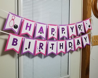 Bowling birthday banner, Bowling party, Bowling ball party decorations, bowling party, bowling pin decor