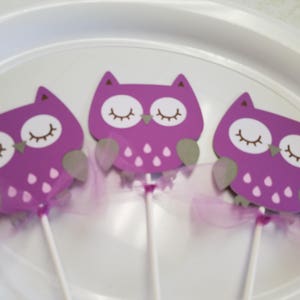 Owl centerpiece sticks, owls baby shower, owl birthday, owl decorations