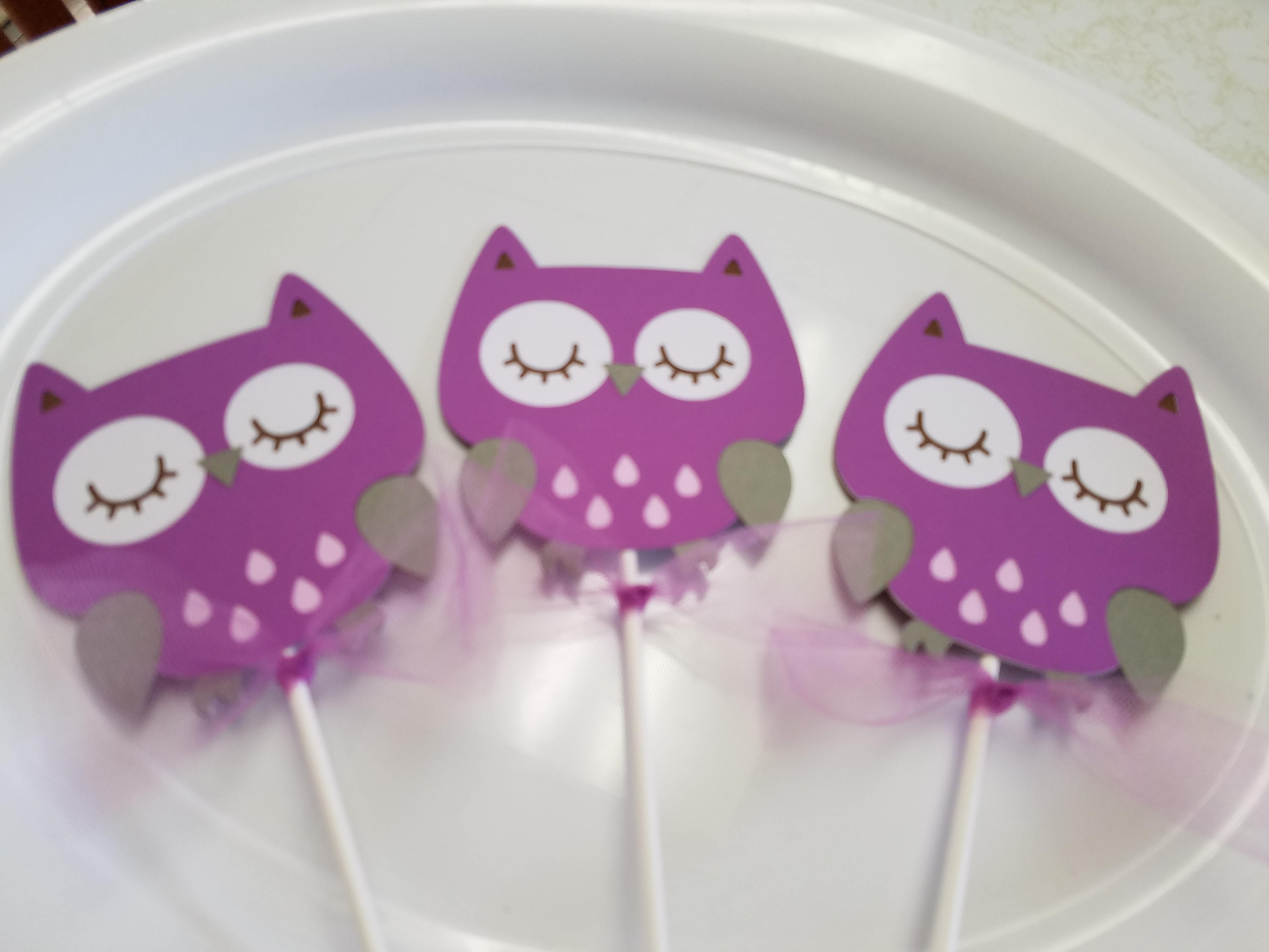 Owl centerpiece sticks, owls baby shower, owl birthday, owl decorations