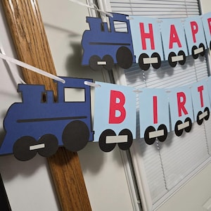 Train birthday banner, train banner, train birthday party, train party decorations, transportation banner, train party